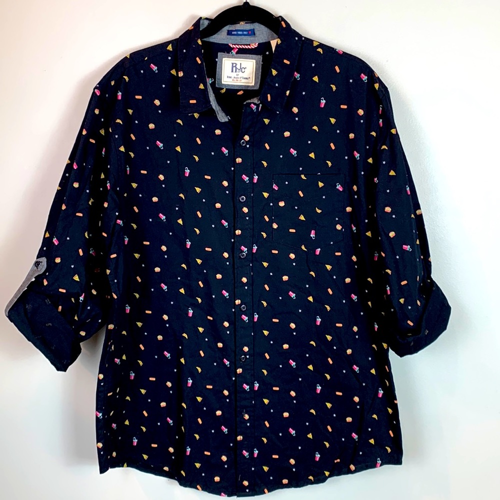 RJ&C Snacks Long Sleeve Button Down Shirt